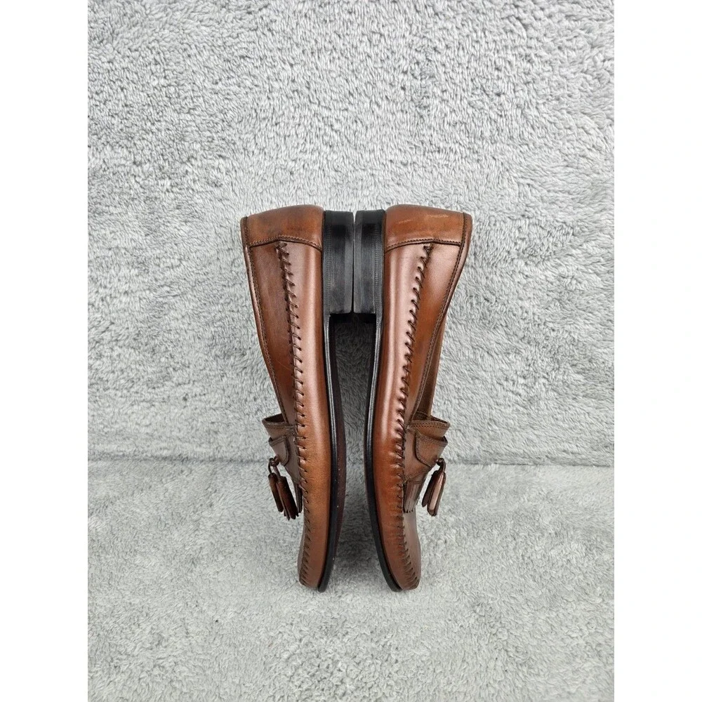​Giorgio Brutini Le Glove Mens 11 D Brown Leather Tassel Kiltie Loafers Brazil